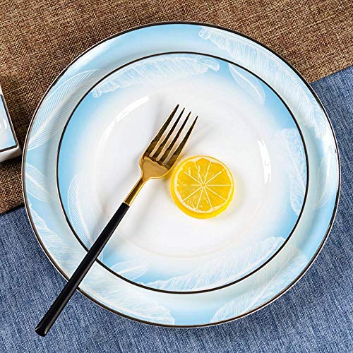 AYHa Mehrpersonen-Service für Geschirr, Porzellan und Töpferwaren (56 Teile) China Ceramic Kitchen Restaurant Gesundes und umweltfreundliches Abendessen ohne Blei und Kadmium 6 AYHa Mehrpersonen-Service für Geschirr, Porzellan und Töpferwaren (56 Teile) China Ceramic Kitchen Restaurant Gesundes und umweltfreundliches Abendessen ohne Blei und Kadmium