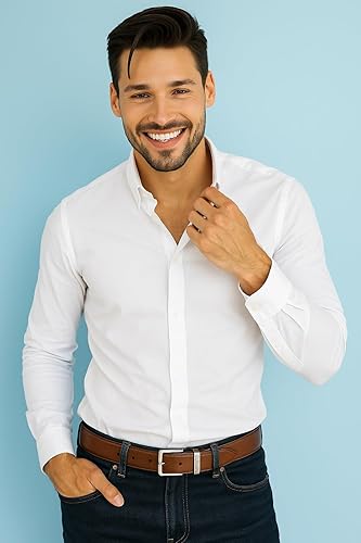 Miniatura 2 de Nautica Cinturón de cuero reversible para hombre 2 en 1 Clásico Todos los días Negocios Trabajo Vestido Casual Hebilla de metal