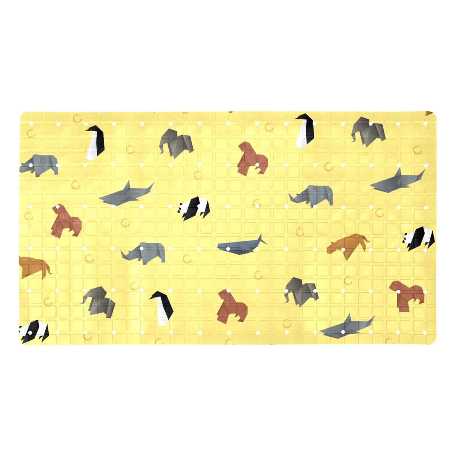 Tapis de bain antidérapant avec trous de drainage contre les glissades