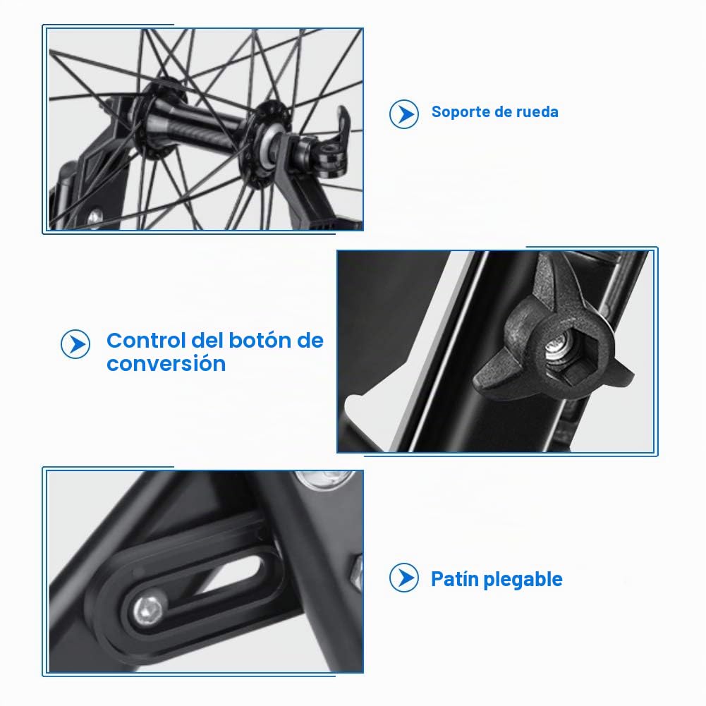 Soporte de Rueda de Bicicleta, Soporte Ajuste de Rueda de Bicicleta Plegable, Pieza de Accesorio de Ciclismo de Mantenimiento para Flor Frontal de 100 mm y Unidad de Tambor de Flor Trasera de 135 mm