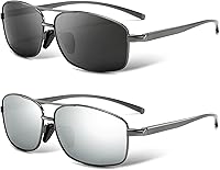 Vista 14 de SUNGAIT lentes de sol polarizados rectangulares livianos con protección 100% contra rayos UV