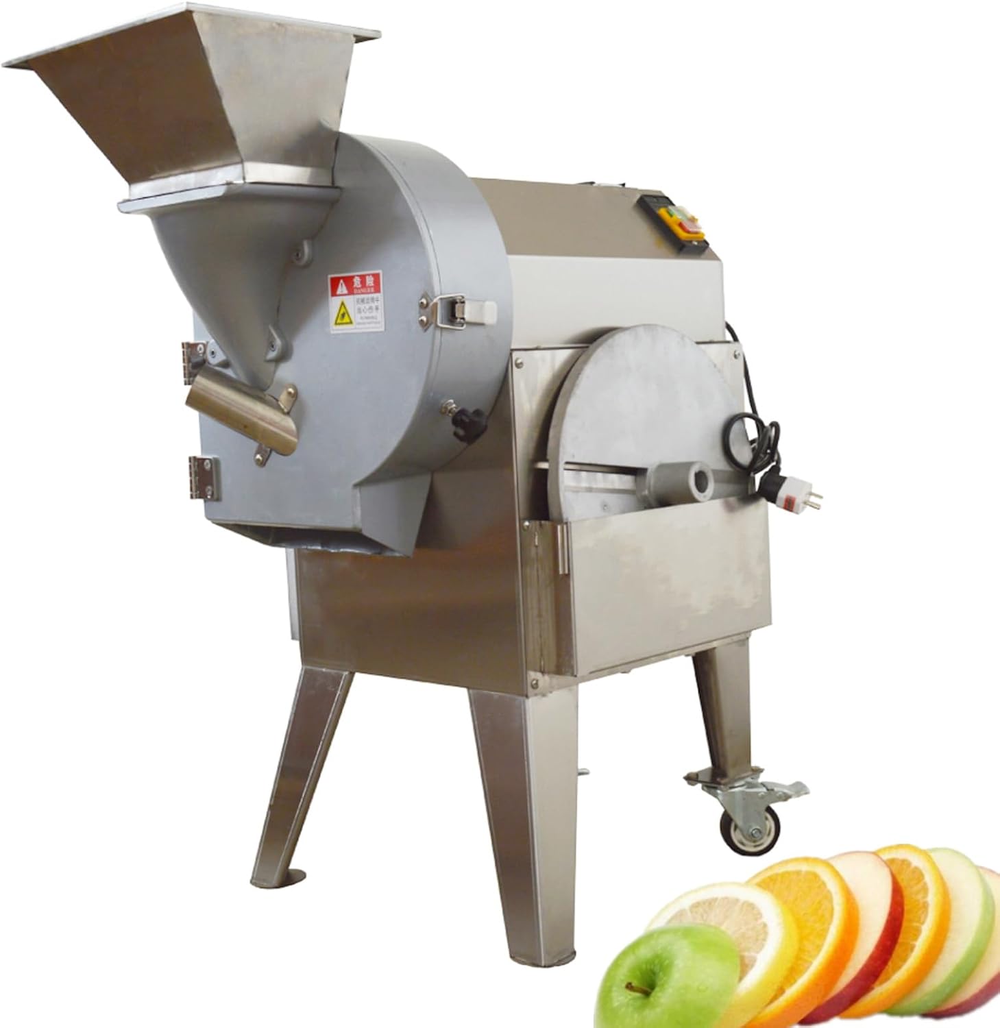 AC110V Fruit and Vegetable Slicing Machine 300-800kg/hour Small Electric Dicing & Shredding Cutter Machine for food processing plants, catering industry