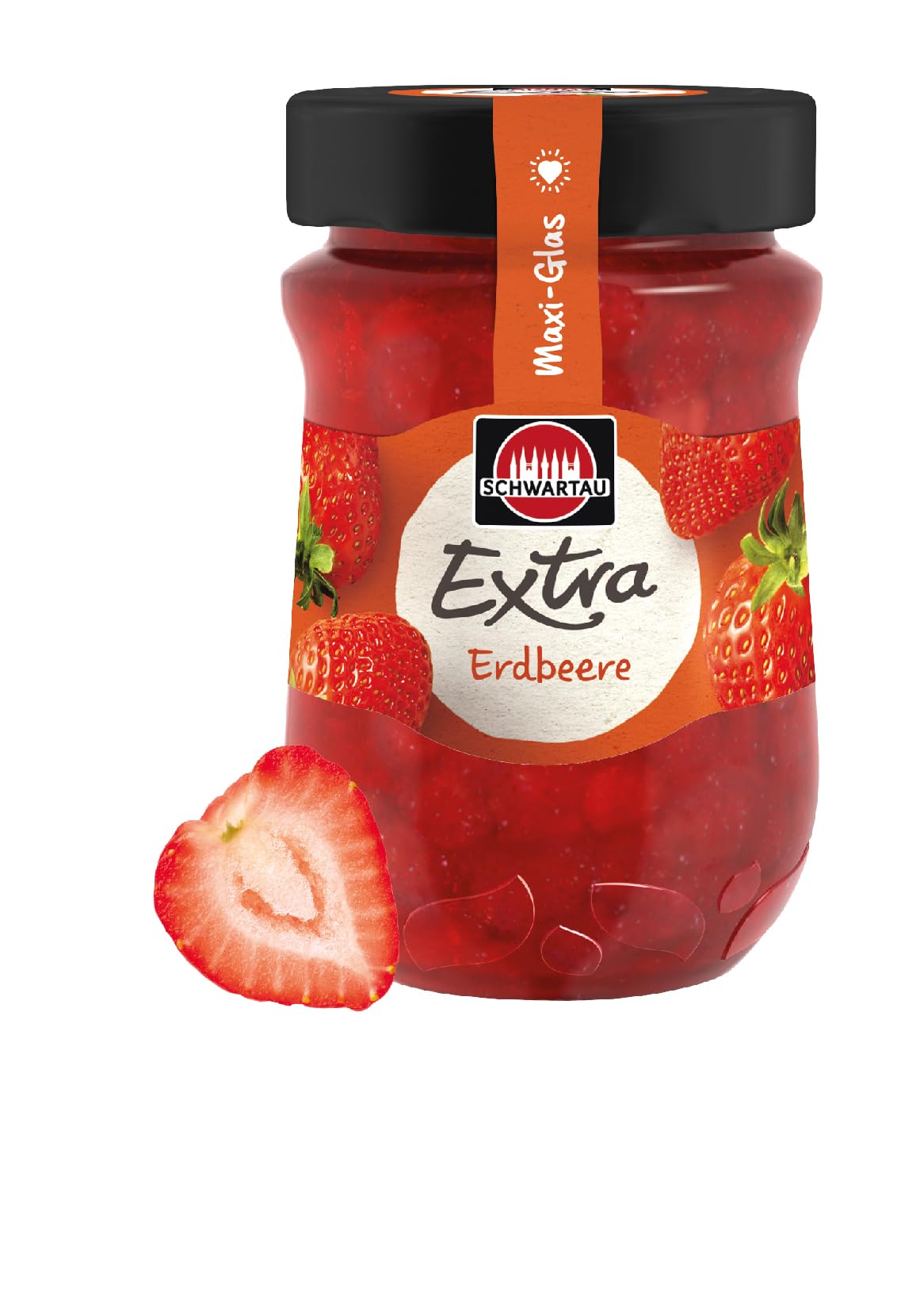 Schwartau Extra Erdbeere, Konfitüre, Familiengröße, 600g Maxi