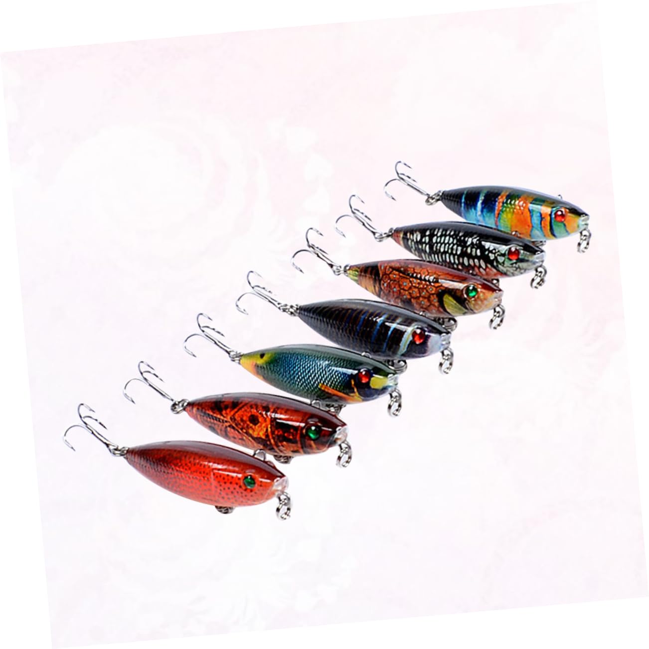 Kisangel Kit De Leurres Swimbaits Réalistes Leurre De Pêche Leurre pour Bar Leurres Matériel De Pêche Crayon Dur Appâts Flottants Appâts De Pêche