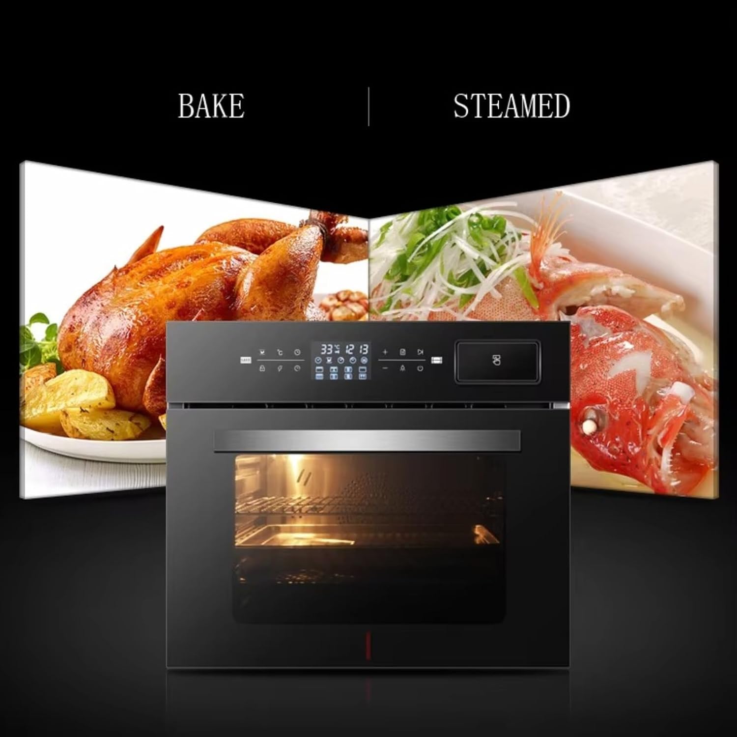 Commercial Electric Convection Oven, Stainless Steel Oven with Precise Temperature Control & Fast Cooking, for Catering, Bakery & Food Service