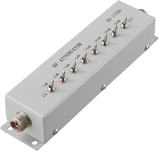 82DB Variable Step Attenuator 50 OHM For Ham Radio Transmitter, High Frequency Metal Attenuator