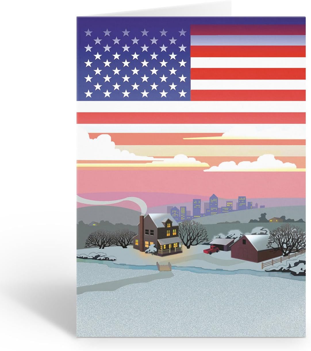 Lang Americana Weihnachtskarten In Box – 18 Karten + 19 Umschläge, Mit Kunst Von Susan Winget