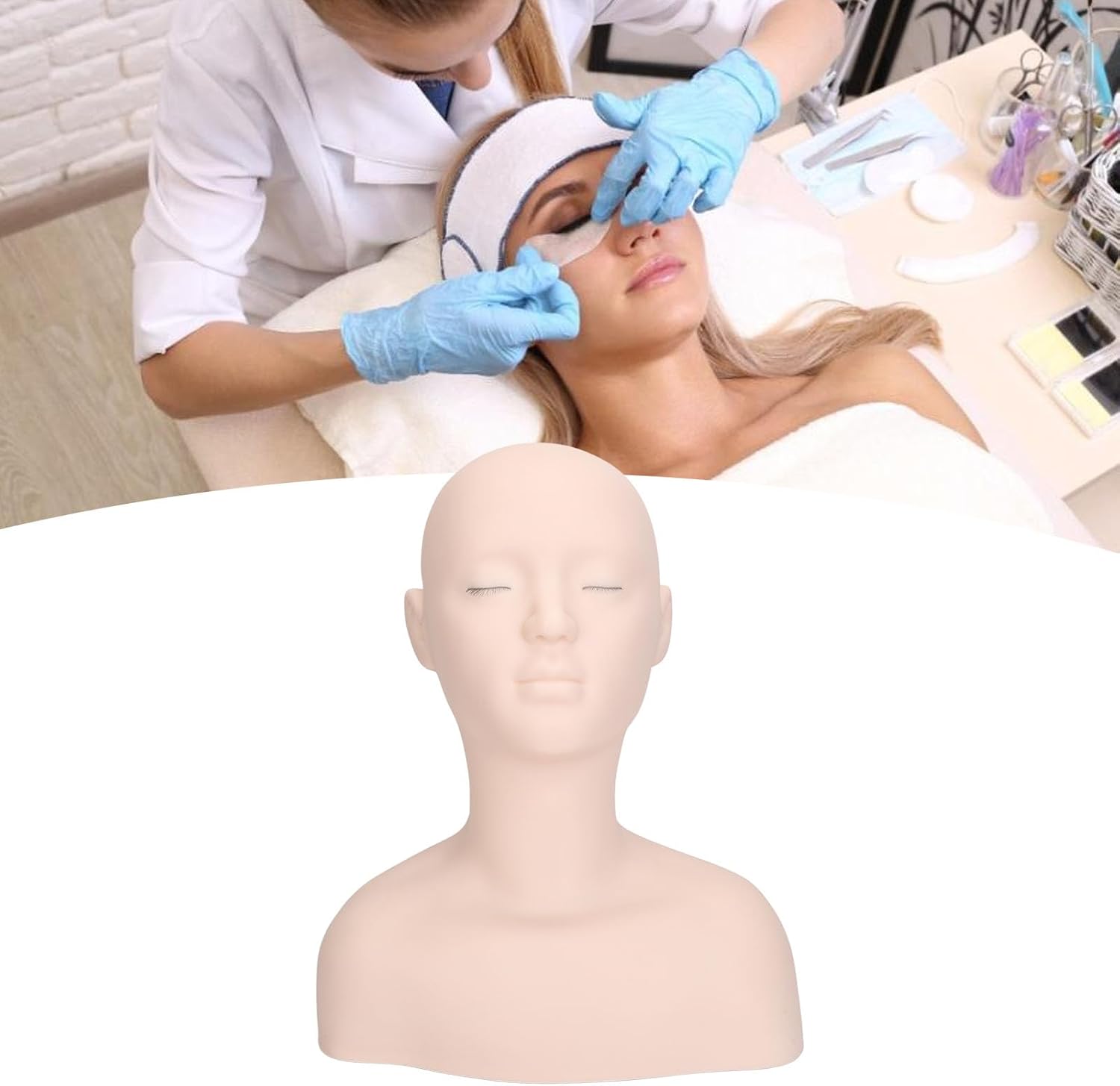 Cosmetic Mannequin Head Shoulder with Elasticity and Texture for