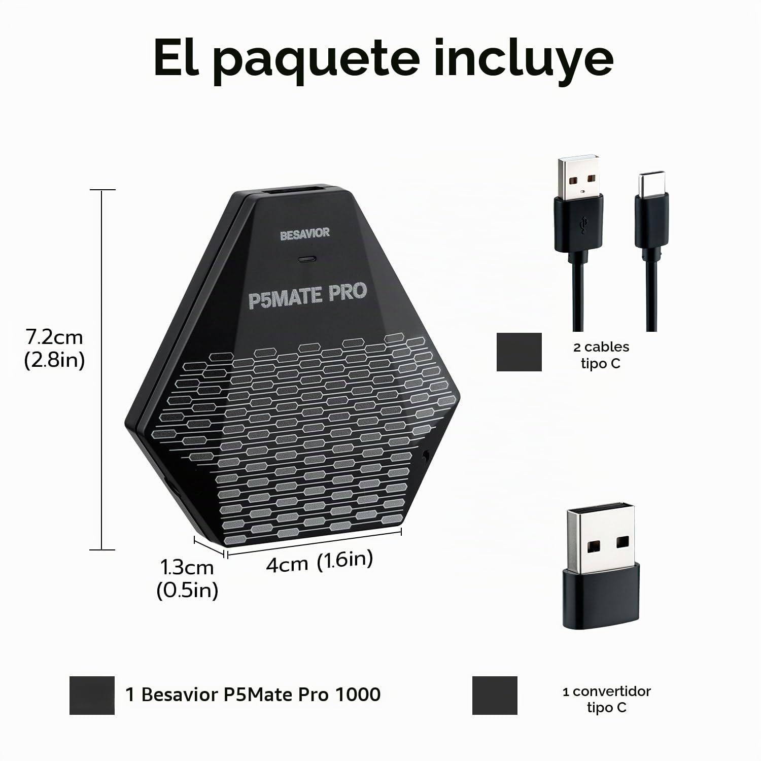 Besavior P5 Mate Pro 1000 Adaptador para PS5 - PS5 Convertidor para XIM, ReaSnow, Controller Switch, Xbox y PS4, Gaming Avanzado con Soporte Grilletes Adaptativos y Vibración, 1000Hz Baja Latencia