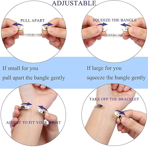 Miniatura 6 de Btysun - Brazaletes para mujer, para regalo de Día de la Madre de una hija, motivadores, para niñas, para graduación, para cumpleaños, abiertos