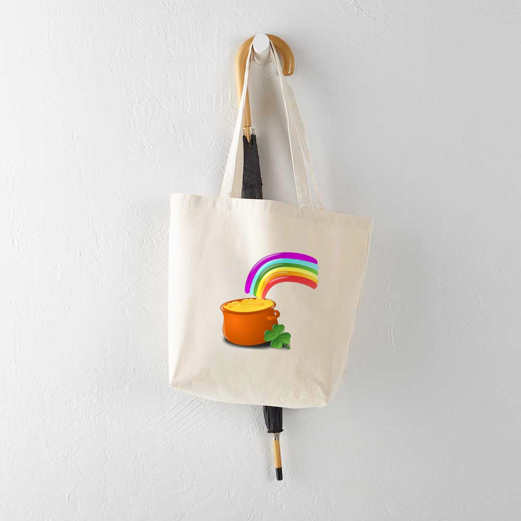 Natural Canvas Tote Bag - Reusable Shopping Bag, Eco-Friendly Grocery Tote With Fun Prints (Small & Medium Sizes)