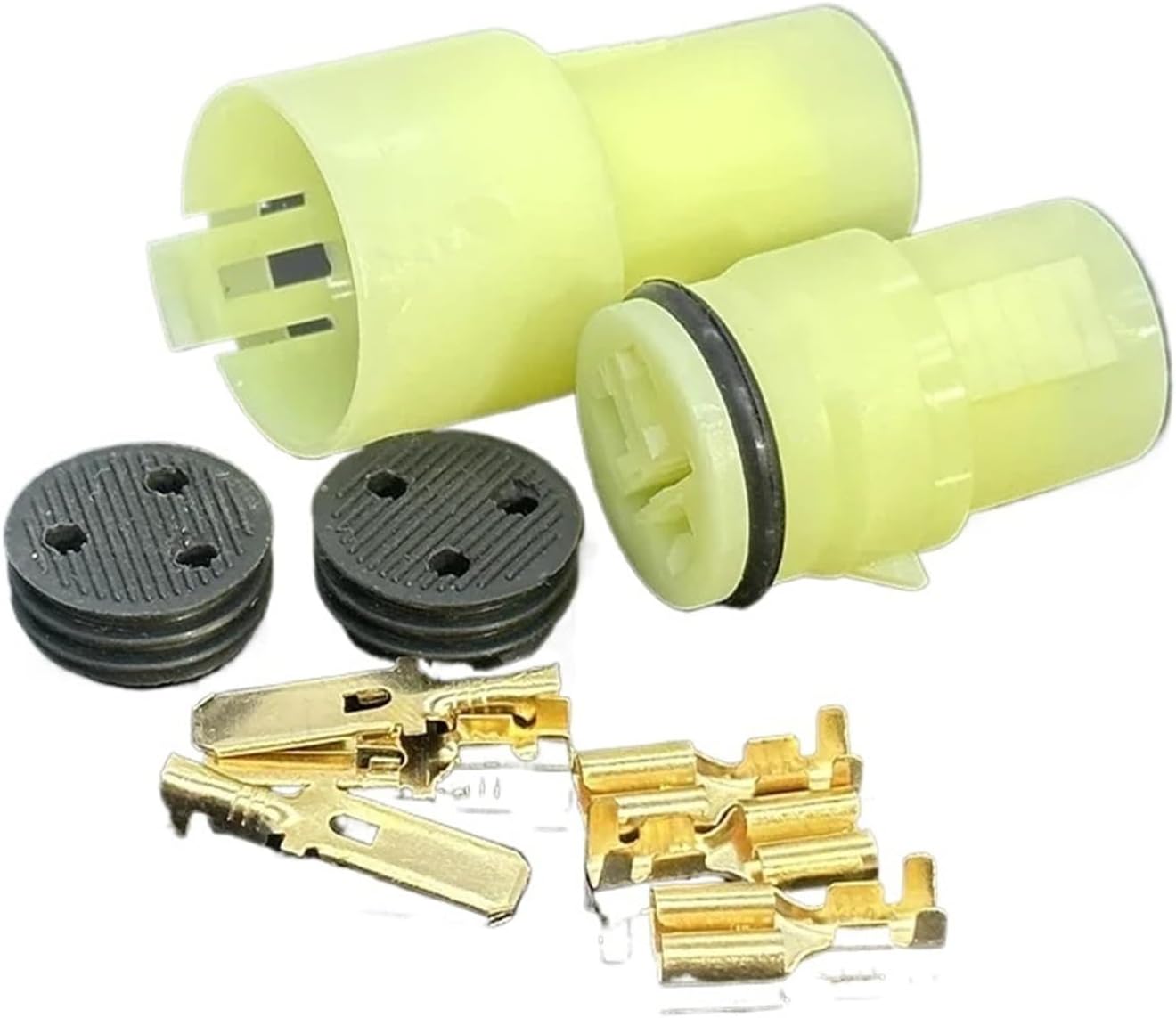 1 Set 3 Pin 6.3 Mm Automotive Electrical Harness Connector Wire Female Male Car 6187-3551 6180-3541(Lavender,5 Sets)