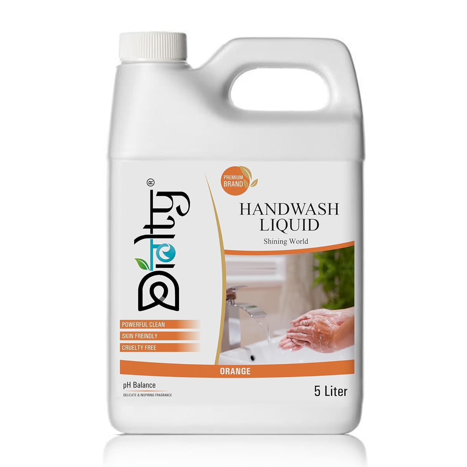 Diolty Hand Wash Liquid 5L Orange Refill Can - 99.9% Germ Protection, Moisturizing, Paraben-Free, Long-Lasting Scent, Bulk for Soft Hands-image-21