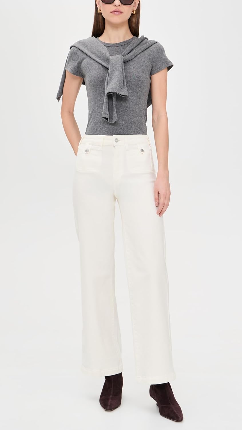 PAIGE Women's Anessa Jeans 31" with Rounded Inset Pockets - Image 5