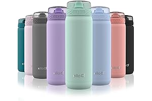 Ello Cooper 22oz Stainless Steel Water Bottle with Straw and Carry Handle:...