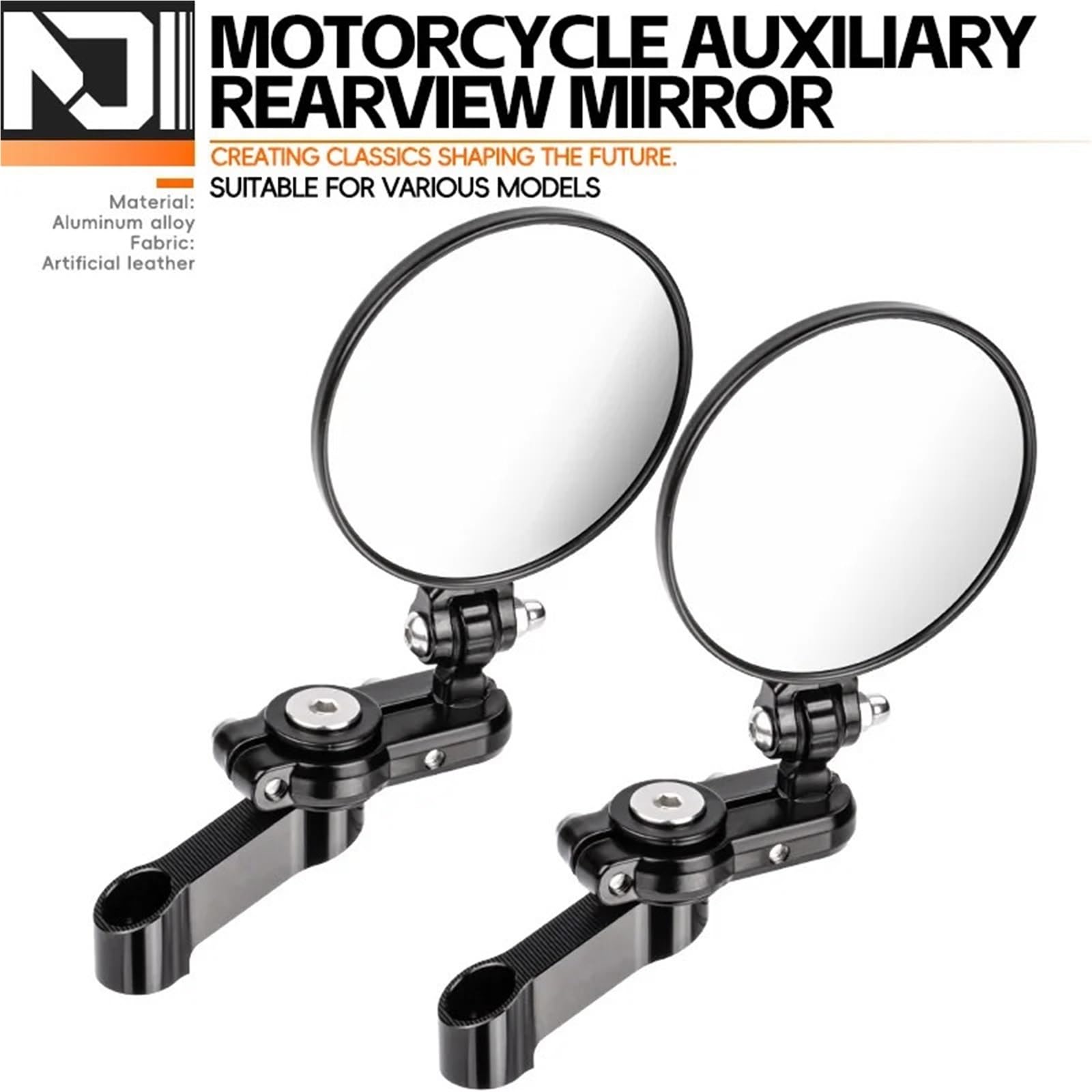 Do Ya&maha GSXR GSX Ho&nda, akcesoriów motocyklowych, lusterek bocznych na kierownicy Lusterka kierownicy(Set1Black Base)
