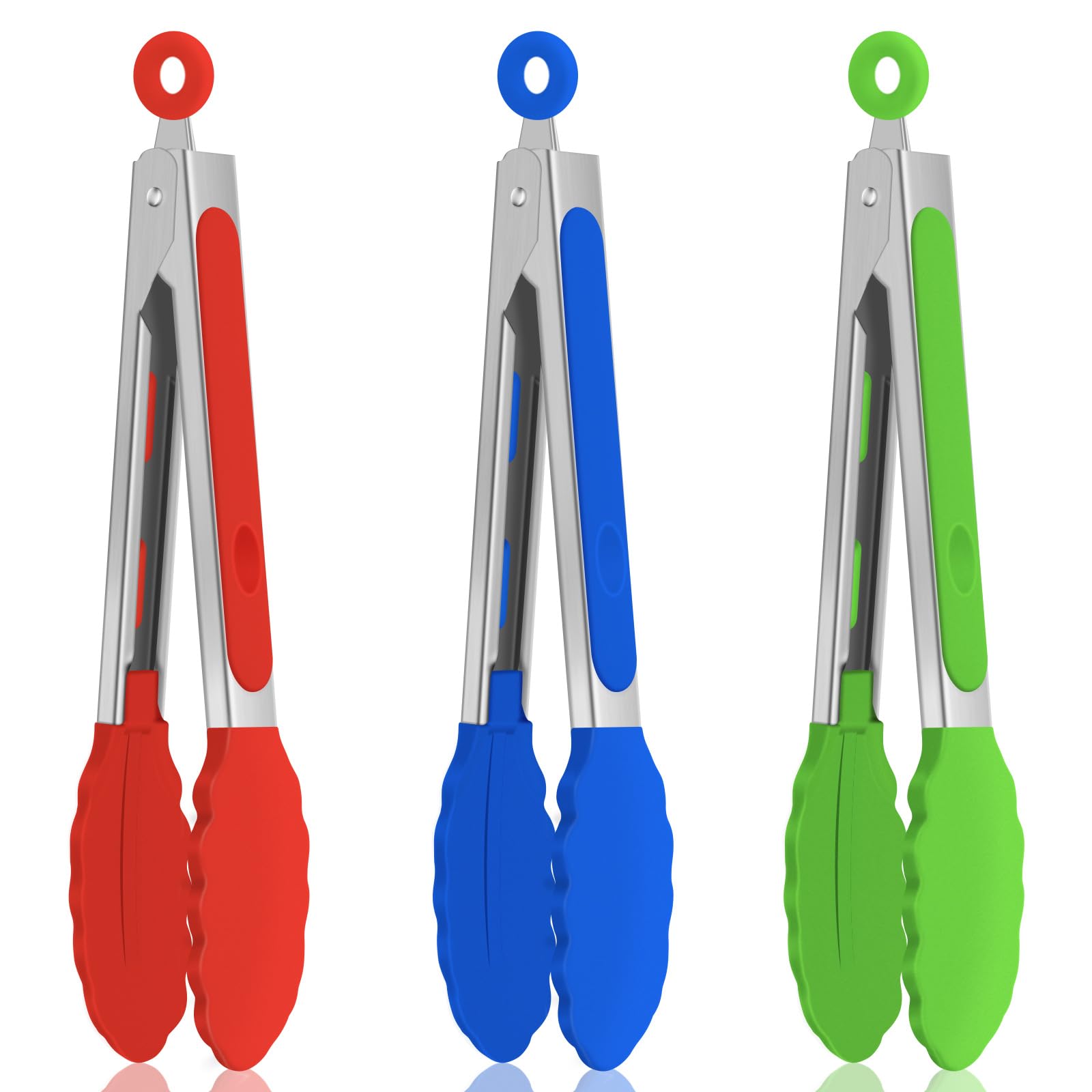 EEKEDO Barbecue Tongs - Heat Resistant & Non-Stick -12