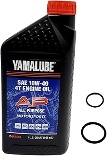 Yamaha Raptor 90/110 (2017-2024) all Models AP Oil Change Kit Yamaha O-Rings Part#s BD3-E119B-00-00, BD3-E2843-00-00, 1 Quart All Purpose LUB-10W40-AP-12