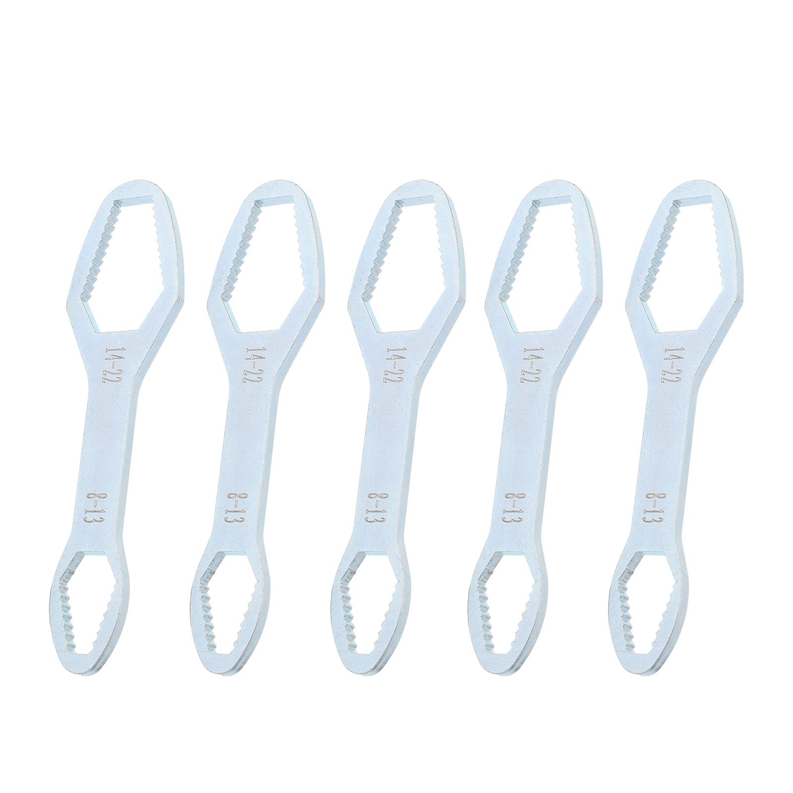 Set di Chiavi a Doppia estremità, Chiavi Autoserranti in Acciaio Legato, 5 Pezzi, da 8 Mm a 22 Mm, 160, Chiave a Doppia Testa per Riparazioni Domestiche, Auto, Bici, Moto, Manutenzione (#1)