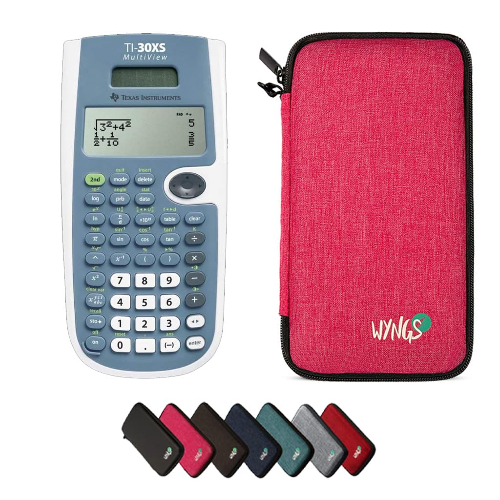 CALCUSO Paquete Básico Rosa con Calculadora TI-30XS MultiView