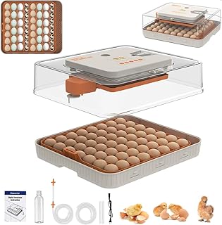 HOWOOlUA 56 Egg Incubator for Hatching Eggs with Auto Turn, Temp & Humidity Control, Built-in Candler Large Capacity Egg Incubator for Chicken Duck Goose Eggs