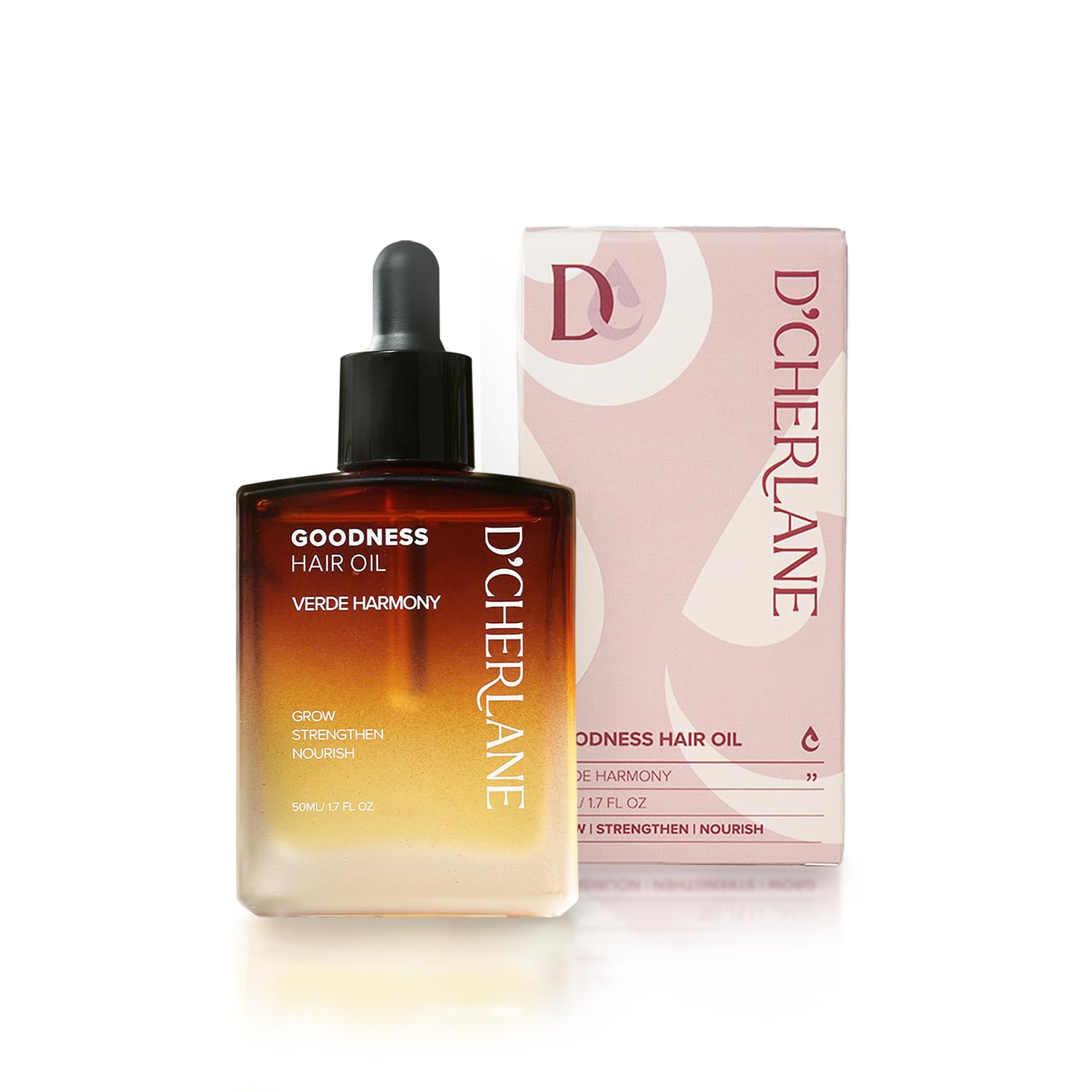 D’Cherlane Hair Growth Oil – Scalp Treatment with Rosemary, Argan, Coconut & Castor Oil Organic | Lightweight, Non-Greasy Formula for Fuller, Thicker, Stronger Strands | For All Hair Types