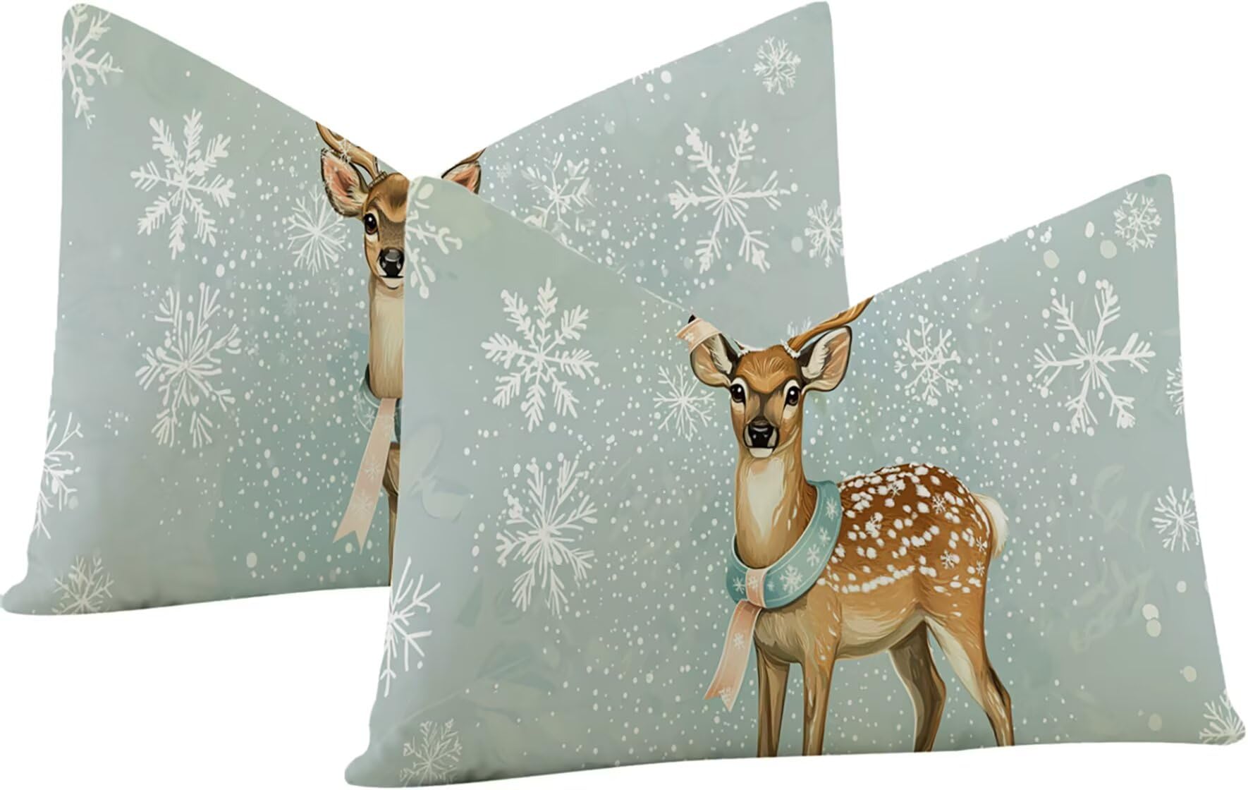 Housse de coussin 50x90cm velours blanc double face au toucher soyeux haut de gamme