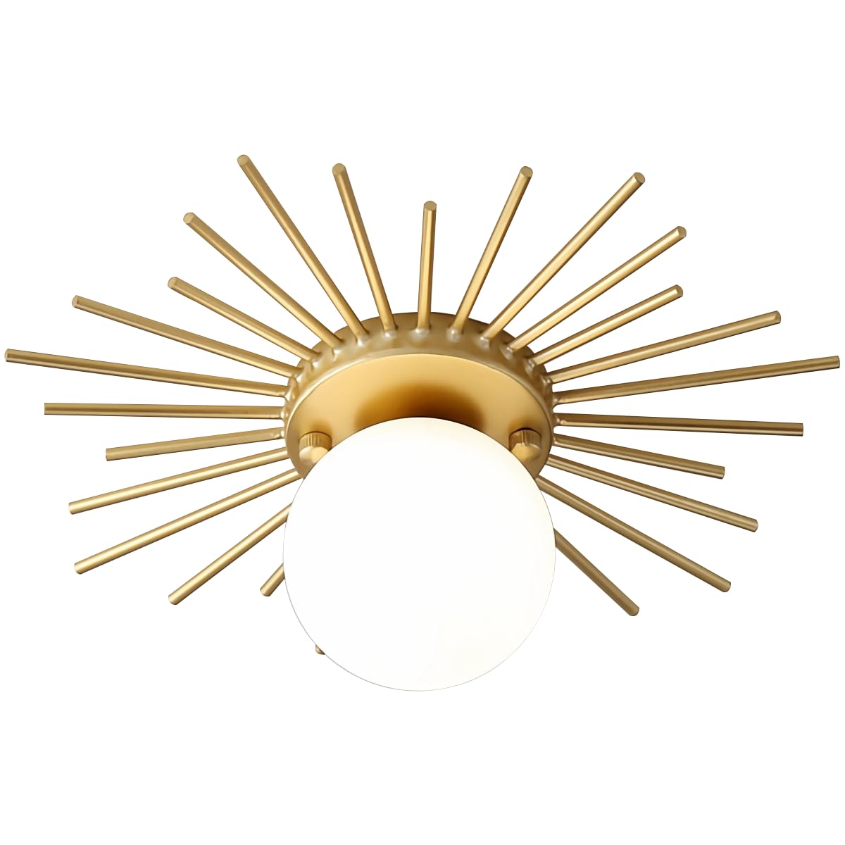 Photo 1 of Qepeety Mid-Century Sunburst Ceiling Light, 13.77" Flush Mount