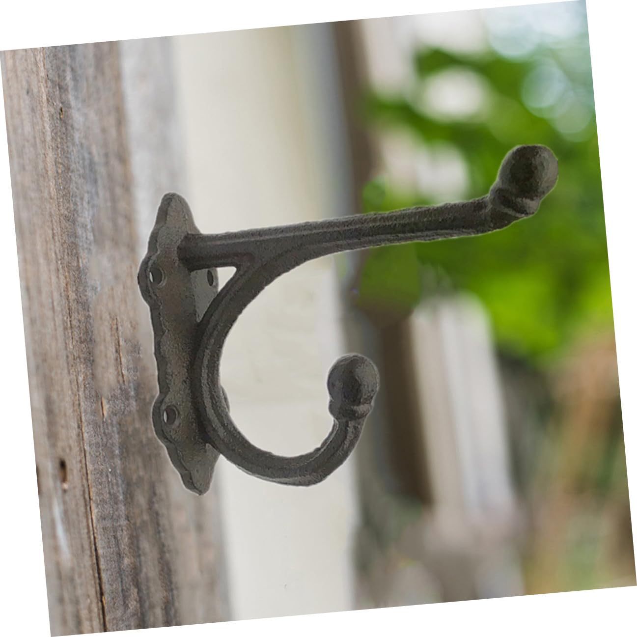 BESTYASH Ganci da Muro in Ghisa 2 Pezzi Vintage per Cappotti e Chiavi, Design Antico, Montaggio a Muro, per Cucina e Piccoli Spazi