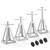 RVMATE Stack Jack 4 Pack with Cover, for RV, Camper and Trailer Stabilization, Aluminum RV stabilizer, Adjustable from 11 inch to 17 inch