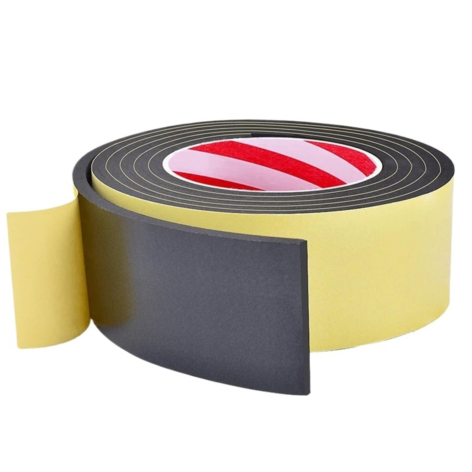 Cinta de espuma autoadhesiva para burletes, Cinta autoadhesiva de sellado espuma EVA, negra, 2m/10m, 2-20mm espesor, 10-30mm ancho(5mm X 25mm X 10m)