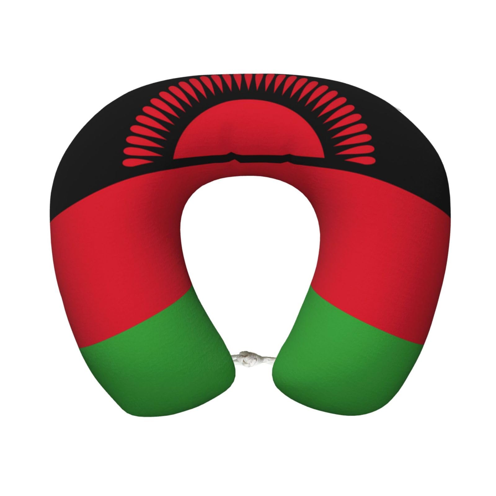 peiyeety Comfortable Flag of Malawi Print Memory Foam Travel Pillow - U-Shaped Neck Support for Trips, Office Naps, and More
