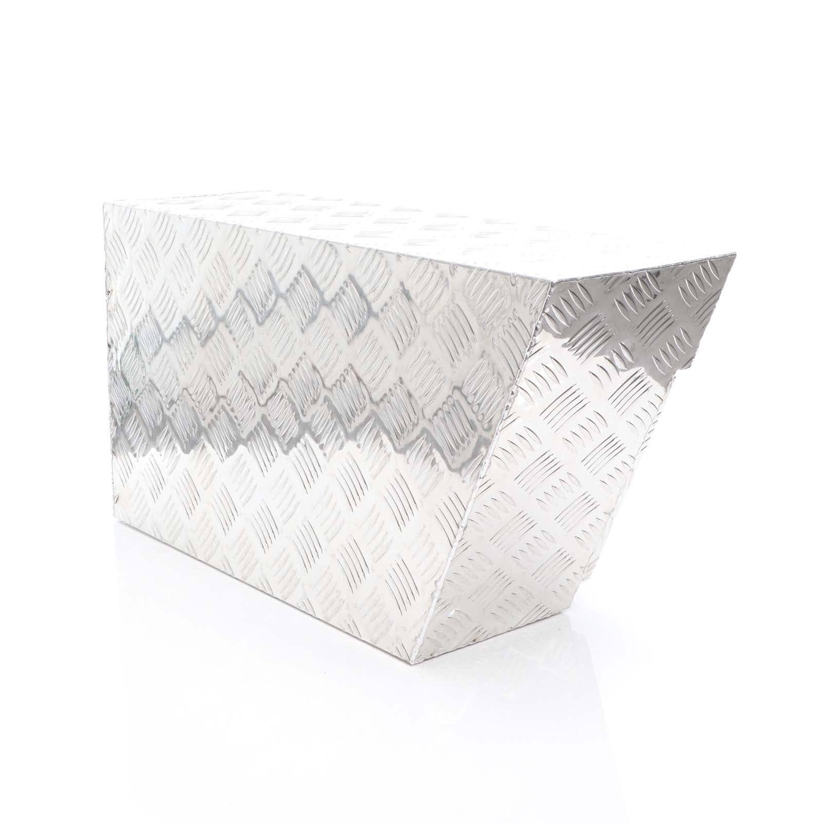 XPOtool Alu Unterbaubox links 75x25x40 cm / 6 kg bis 60 L / 40 kg vollgeschweißt robust für Pkw, Anhänger, Lkw Nutzfahrzeuge, robuste Staubox und Werkzeugkiste - Unterflurbox Deichselbox Staukasten