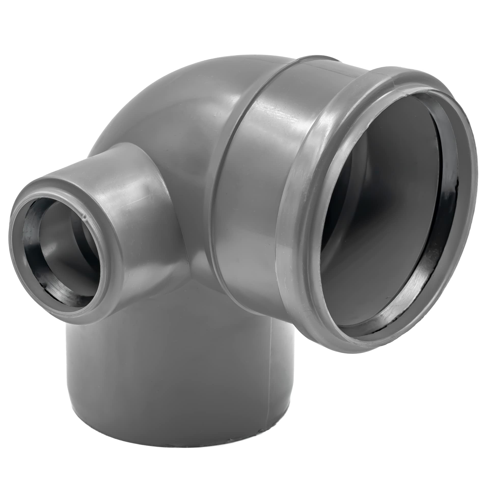 Raccordi Di Transizione 90° H&C Per Ventilazione - Connettore Da Tubo Rotondo A Piatto PVC Bianco 100mm - Foto 9