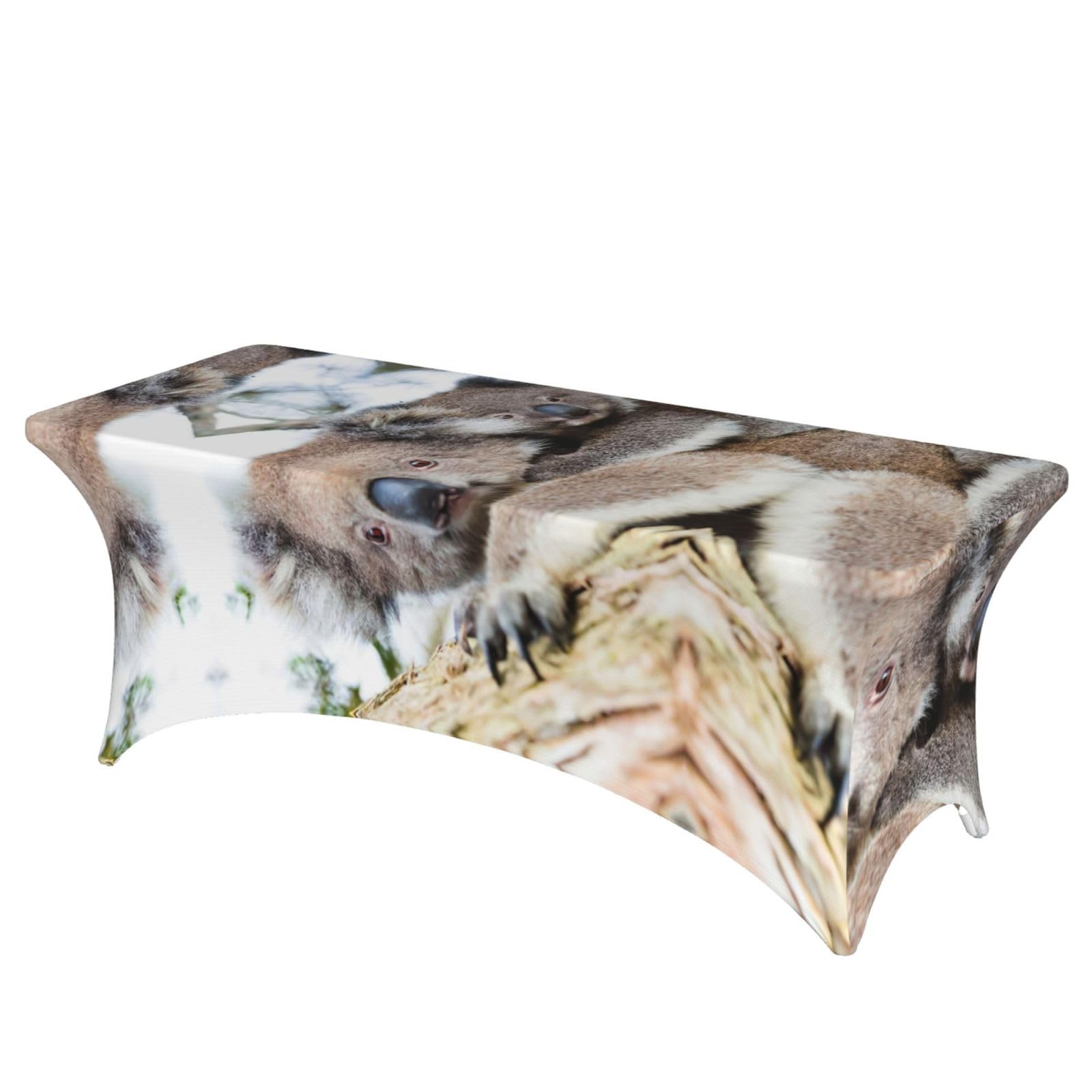 Housse de table extensible 1,8 m élasthanne imprimé koala housse rectangulaire buffet fête