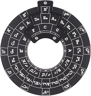 Circle of Fifths Wheel Guitar Chord Wheel Wooden Melody Tool Musical Chord Wheel for Musicians Guitar Accessories