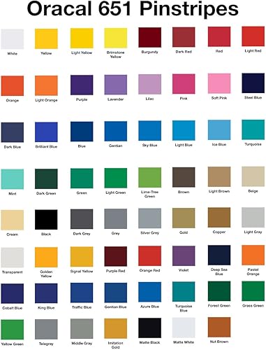 Miniatura 3 de Oracal 651 - Cinta de vinilo para rayas, adhesivo para hacer líneas, diseño de líneas - 14 pulgada, 12 pulgada, 34 pulgada, Gris plateado