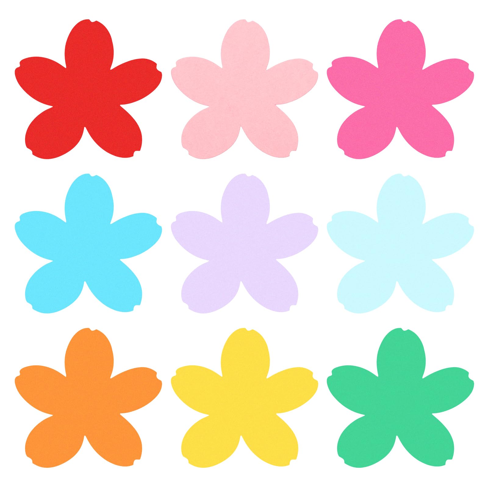 PATIKIL Carta Ritagliata per Lavagne 180pz Forma Fiore Colorato Multicolore Decorazioni con Punti Adesivi
