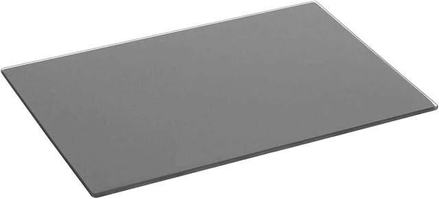 Harbour Housewares Grey 30x20cm Glass Chopping Board - Kitchen Food Preparation Worktop Saver Protector Cutting Board
