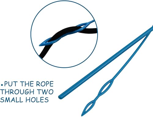 Miniatura 6 de Herramienta de enhebrador de cordón de plástico flexible, herramienta de reemplazo de cordón fácil para chaquetas, trajes de baño, pantalones,