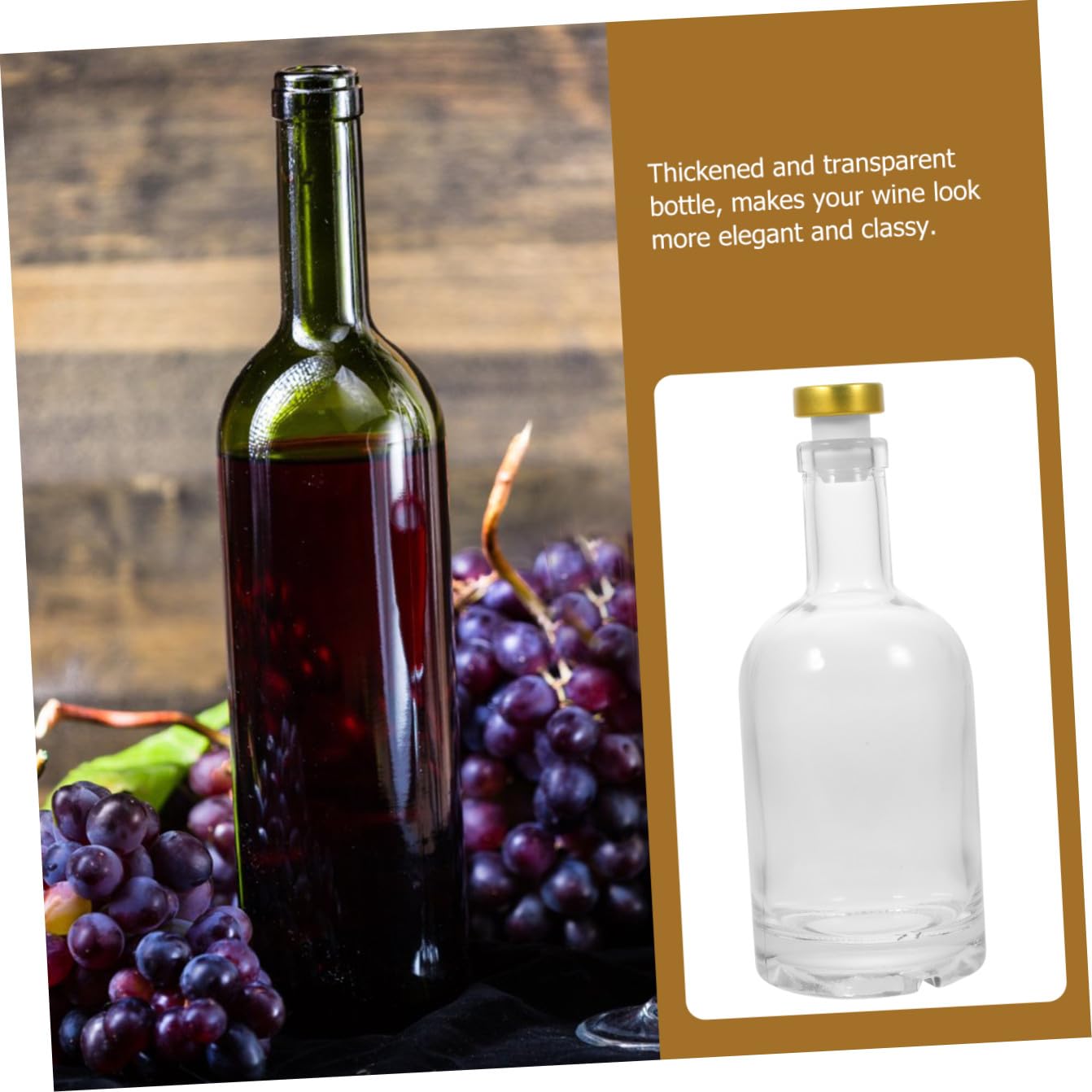 Pack Dickwandige Glasflasche 375ml für Spirituosen und Wein