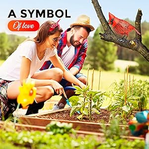 Shefio Cardinal Garden Decor - Metal Cardinal Yard Decor - Large Red Bird, Unique Yard Art - Outdoor Statues - Garden Sculptures & Statues Shefio Cardinal Garden Decor Metal Cardinal Yard Decor Large Red Bird Unique Yard Art Outdoor Statues Garden Sculptures Statues