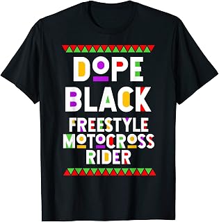 Dope Black Freestyle Motocross Rider African American Sports T-Shirt