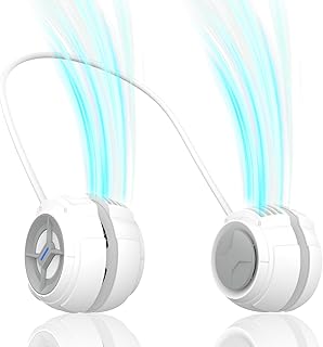 Portable Bladeless Neck Fan, Portable Handheld Fan Mini USB Fan with 3 Speeds Hanging Bladeless Fan 360° Airflow Cooling Adjustable, Personal Fan for Men Women Sports