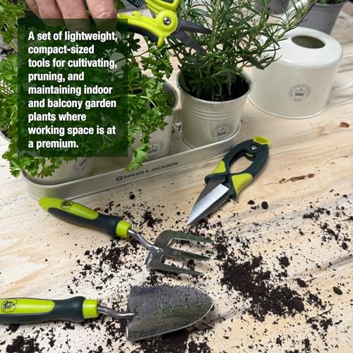 Spear & Jackson Kew Gardens Urban Oasis 4-teiliges Gartenwerkzeug Set, Pflanzenschere, Formschnittschere, Pflanzkelle & Unkrautgabel… – Ansicht 3