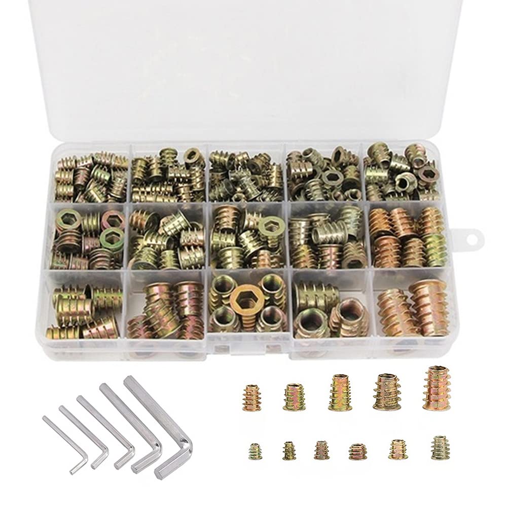 50 Boccole Filettate Per Legno M10 X 25mm - Inserti Esagonali In Zinco Per Mobili - Foto 10