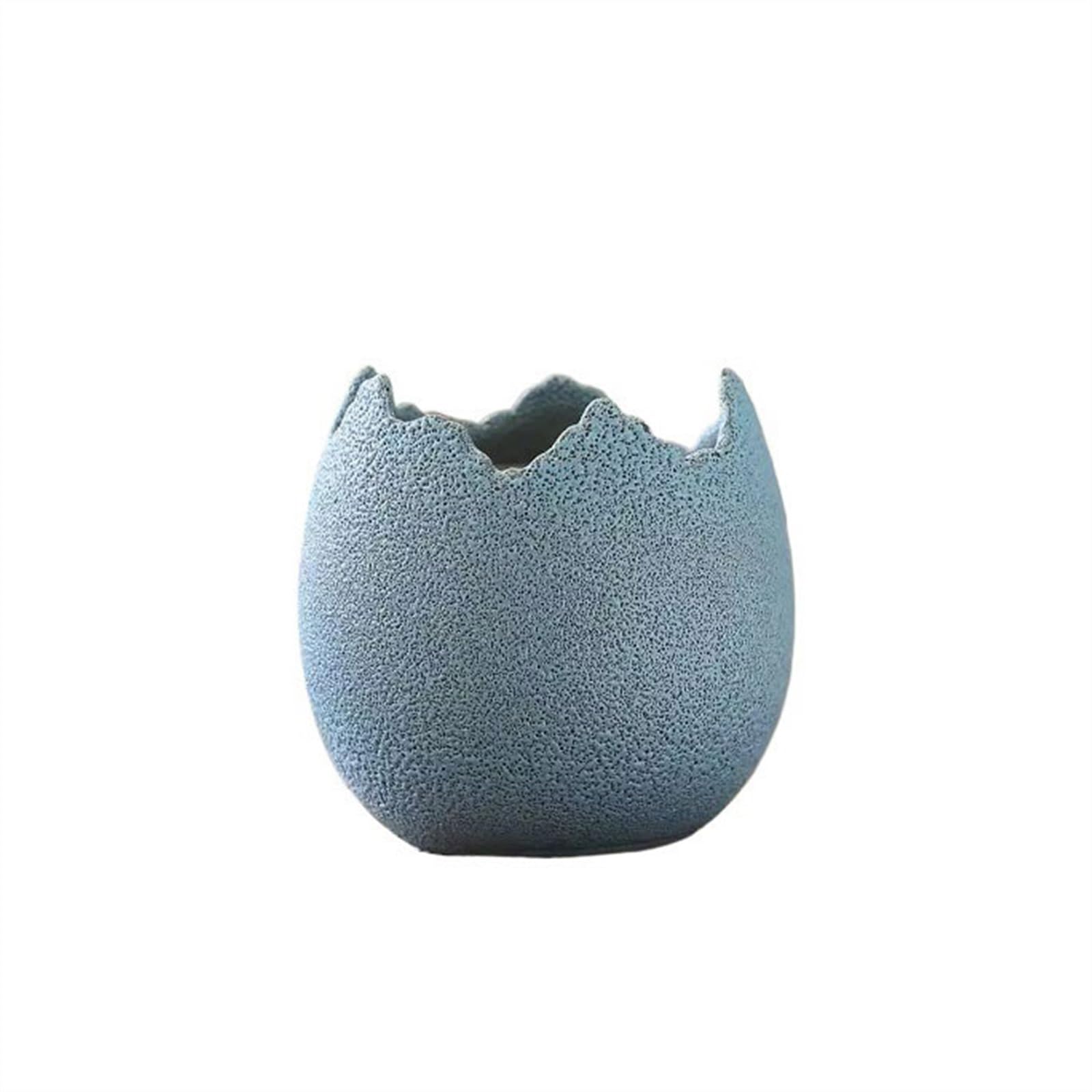 Kx9lb8d Blue Flower Planters Creative Gap Succulent Orchid Hanging Planter Ceramic Rough Pottery Breathable