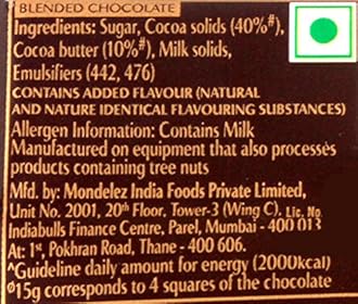 BOURNVILLE Cadbury Rich Cocoa Dark Chocolate Bar, 31G