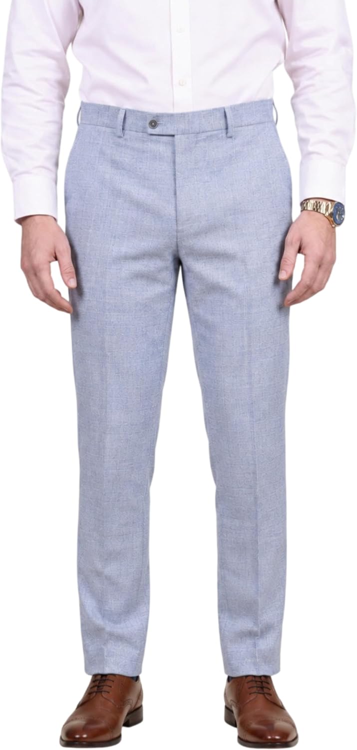 SIRRI Men’s Glen Check Tweed Like Suit Wedding 3-Piece Sold Separately Suit Separates