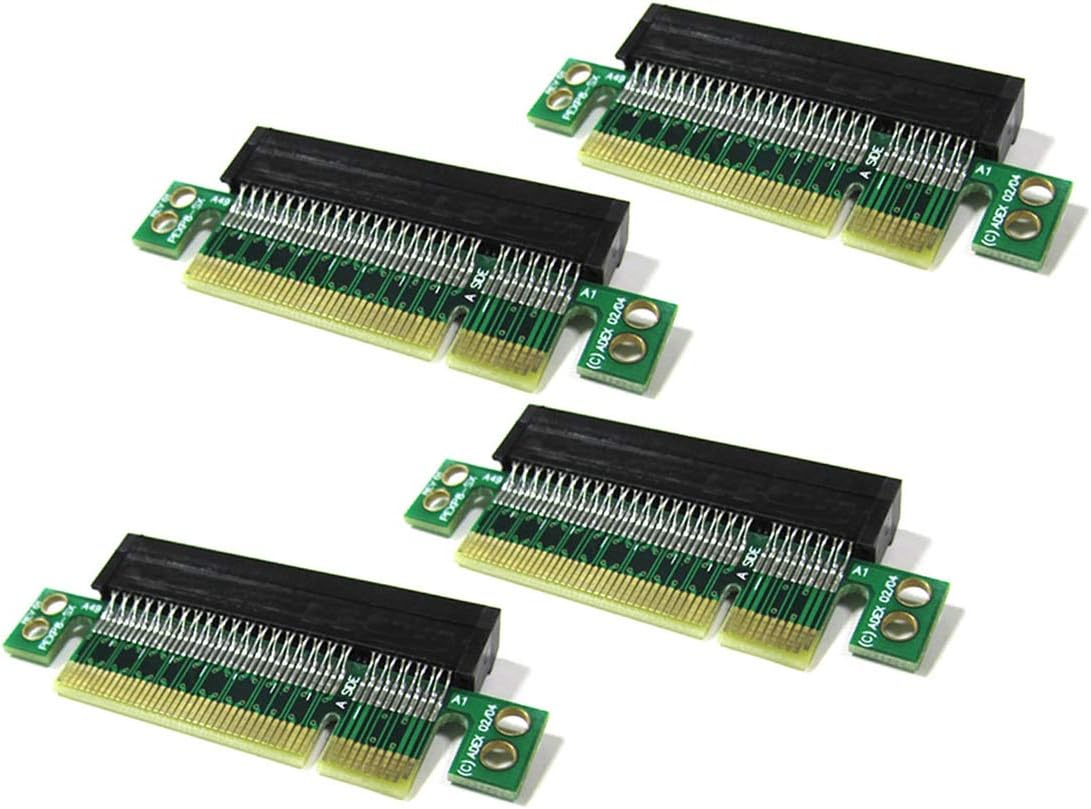 4pcs PCIe Riser Card Adapter,Connector PCI-E 8X,Compatible with PCIe Motherboards, for 1U/2U Server Installation,Slot : PCI Express 8X